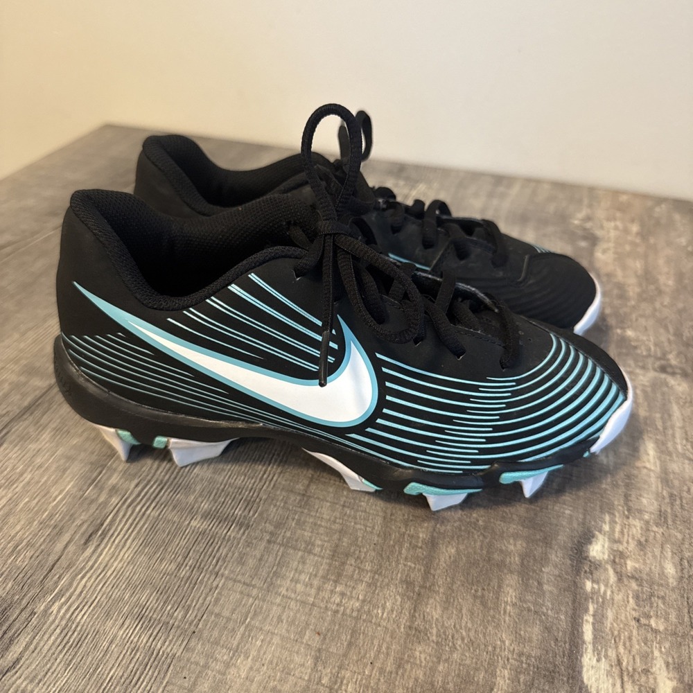 Nike Youth Hyper Diamond 3 AO7938-003 Black/Teal Softball Cleats Shoes Size 3Y